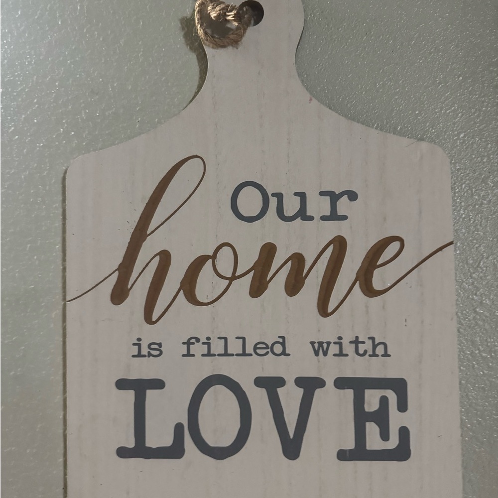 White and Brown Art & Decals Wall Decor with Heartfelt Message